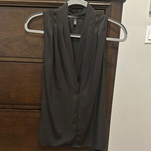 WHBM Black Sleeveless Blouse